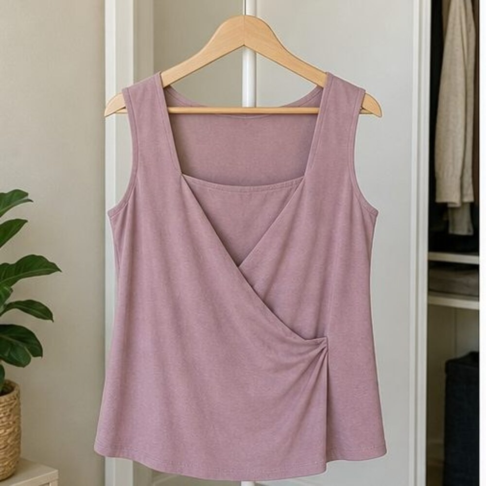 Mauve Pleated Blouse